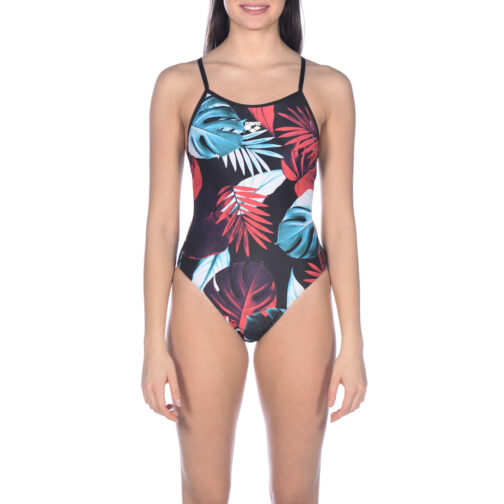 002332-500-W TROPICAL LEAVES TIE BACK ONE PIECE-005-F-O