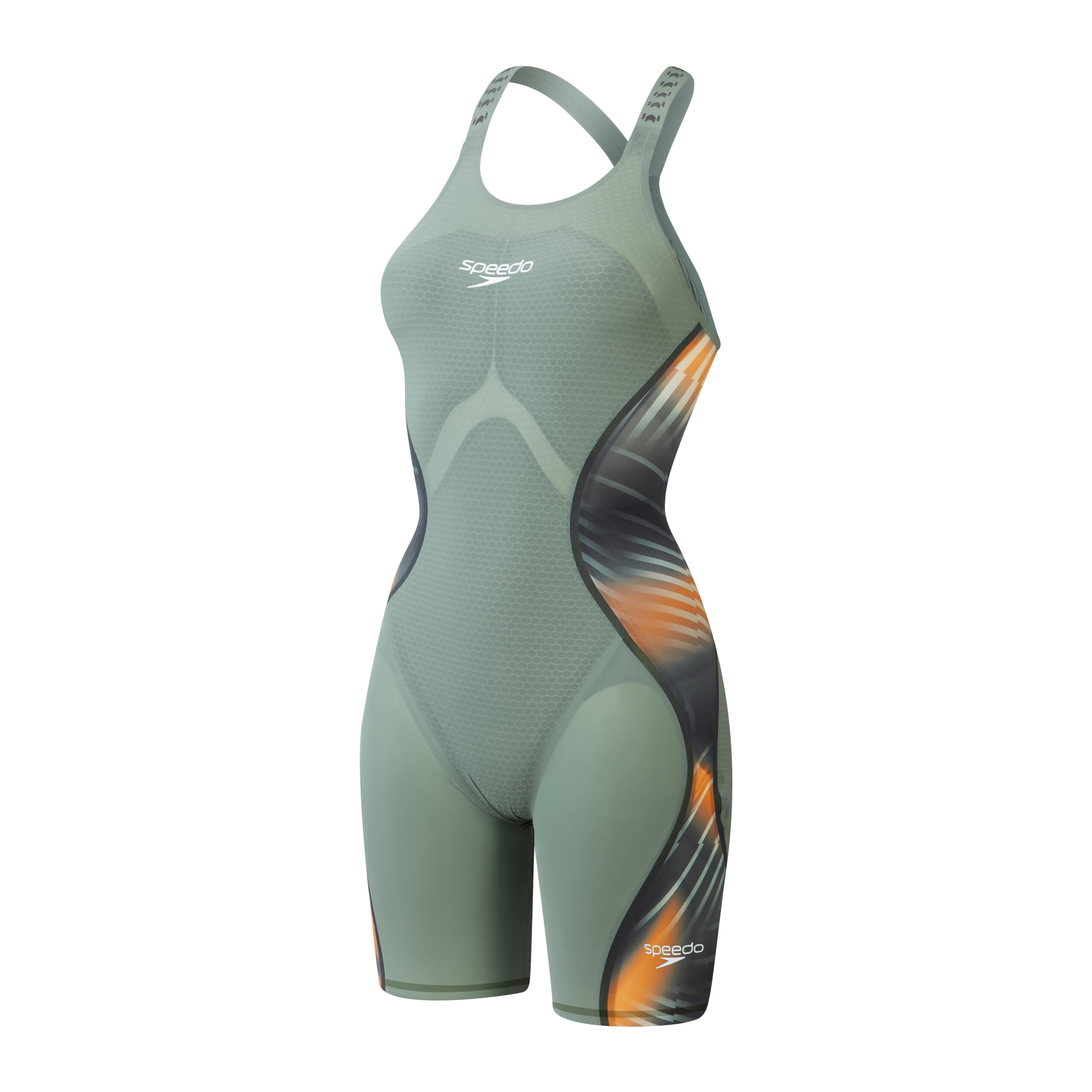 SPEEDO FASTSKIN LZR PURE INTENT 2.0 APERTO DIETRO - GREEN/ORANGE - PROMOZIONE 20% RISPARMI € 103,00 - immagine 4