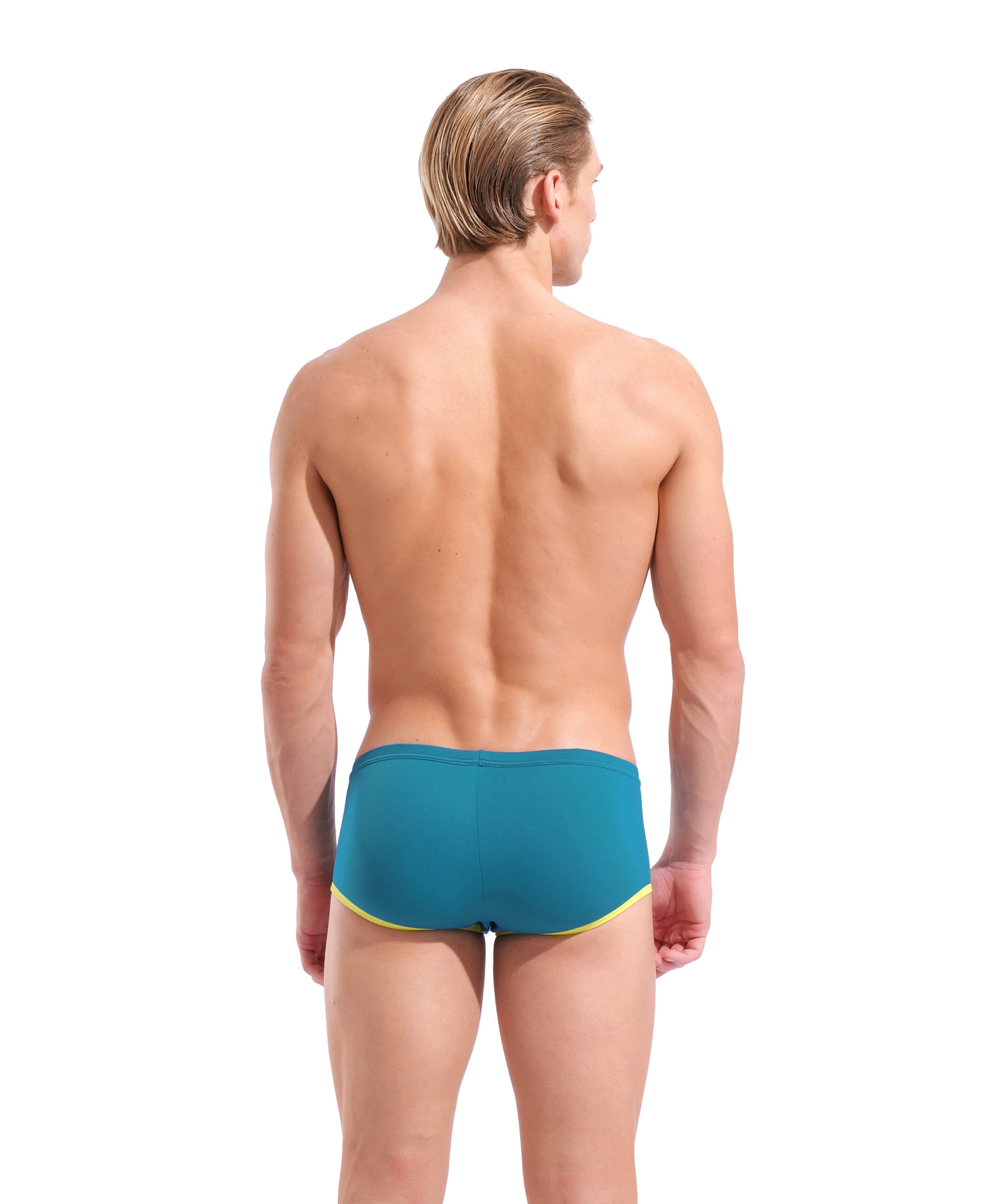 SHORT A VITA BASSA ARENA ONE BIGLOGO - BLUE COSMO/SOFT GREEN - NEW COLOR - immagine 2