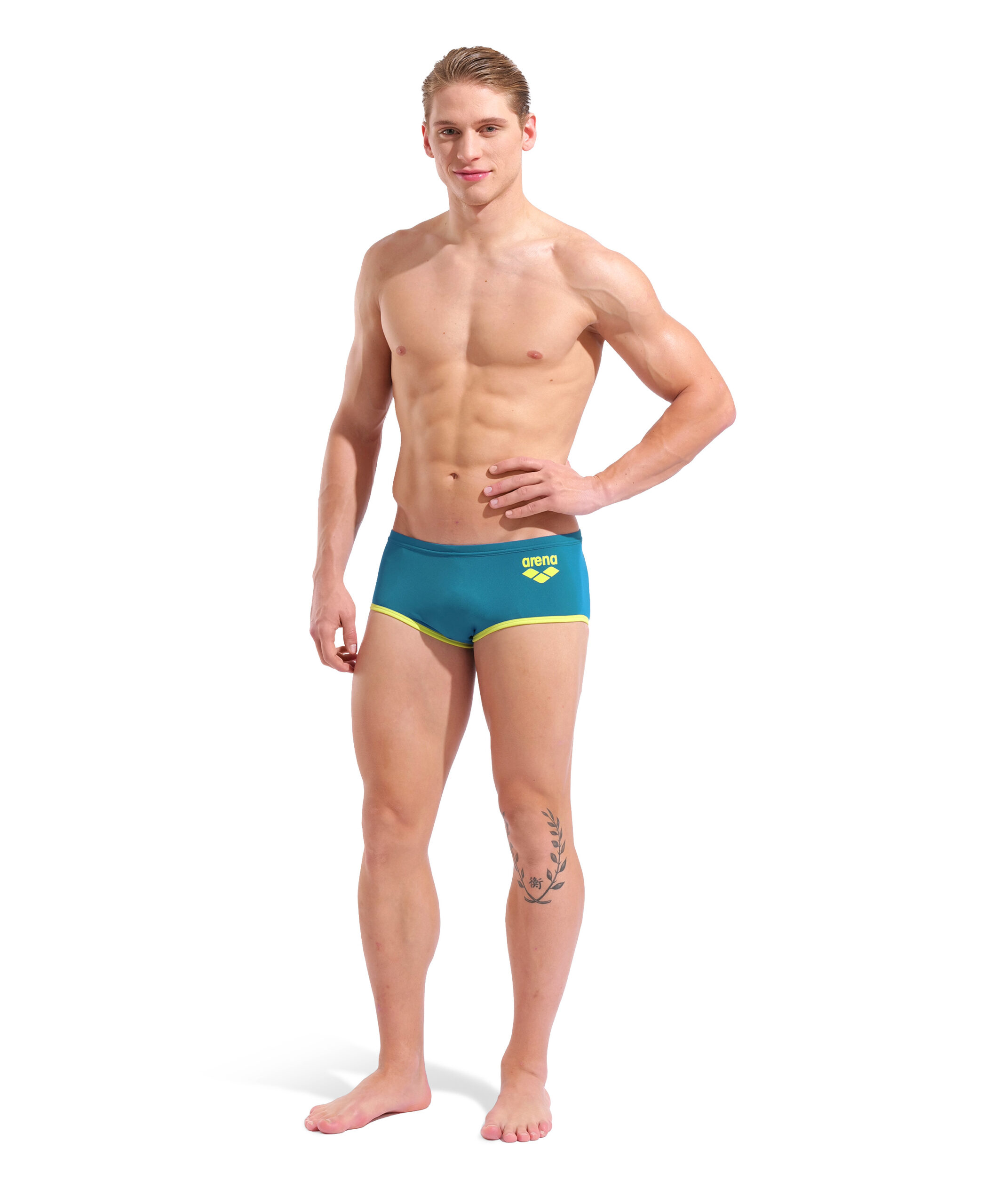 SHORT A VITA BASSA ARENA ONE BIGLOGO - BLUE COSMO/SOFT GREEN - NEW COLOR - immagine 3
