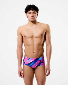 SPEEDO – SLIP DA ALLENAMENTO – 13,5 cm STAMPATO – BLU/ROSA – NEW COLOR – PROMOZIONE RISPARMI € 9,00