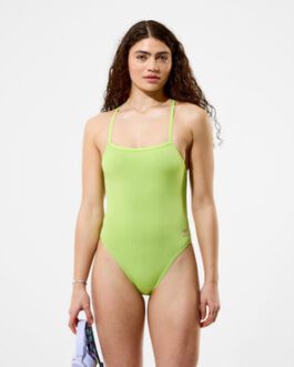 SPEEDO – COSTUME ALLENAMENTO CLUB TRAINING V-BACK 2.0 -VERDE LIME- PROMOZIONE 20% RISPARMI € 9,00