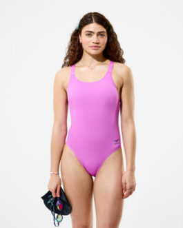 SPEEDO – Costume da bagno da allenamento Leaderback da donna, colore ROSA – NOVITA’